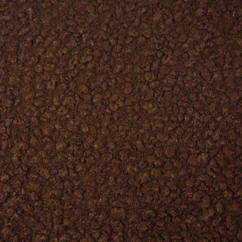 Brown - Coat fabric with Boucle look