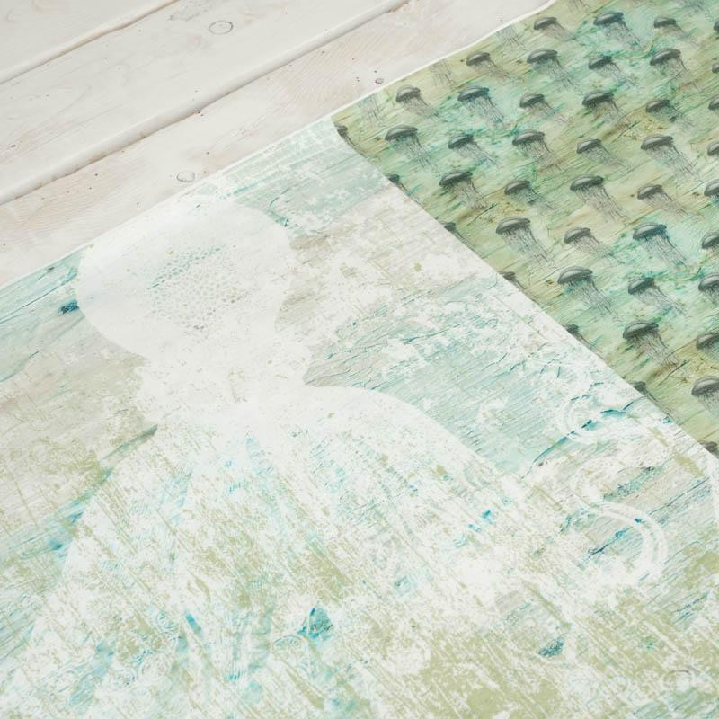 SHADOW / OCTOPUS pat. 1 (SEA ABYSS) - panoramic panel looped knit (60cm x 155cm)