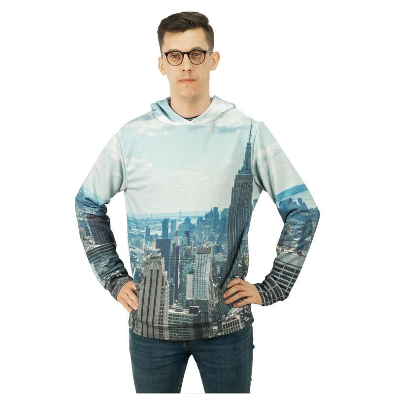 MEN’S HOODIE (COLORADO) - PIXELS pat. 2 / grey - sewing set 