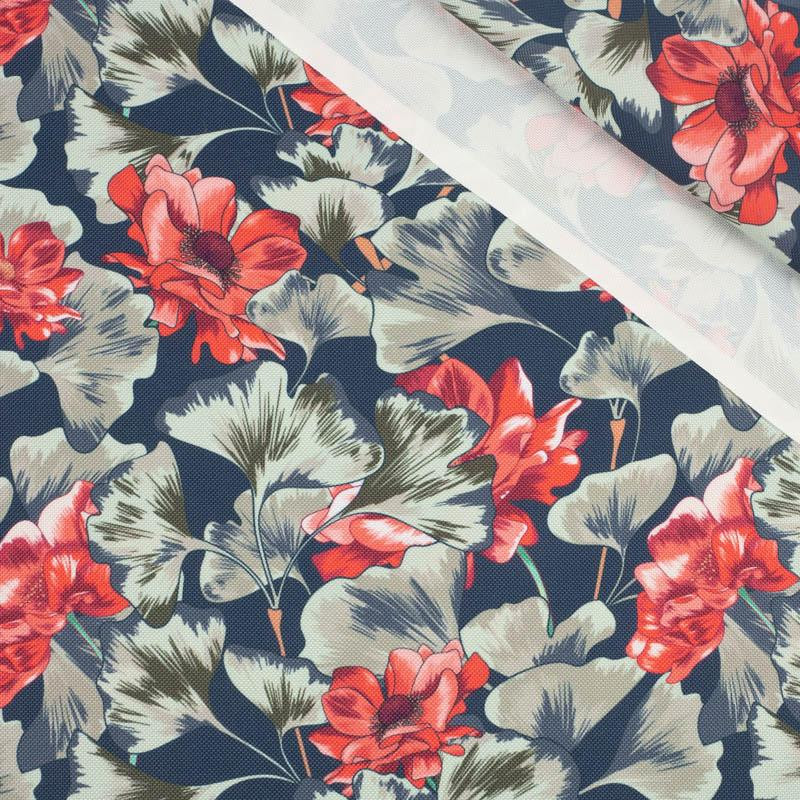 RED POPPIES (RED GARDEN) - Waterproof woven fabric