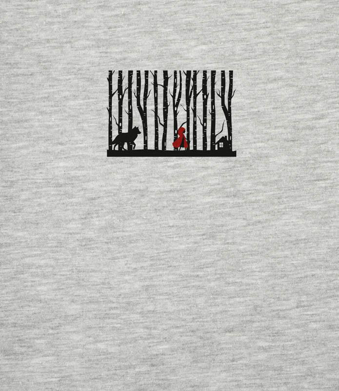 LITTLE RED RIDING HOOD- M-01 melange light grey - panel looped knit