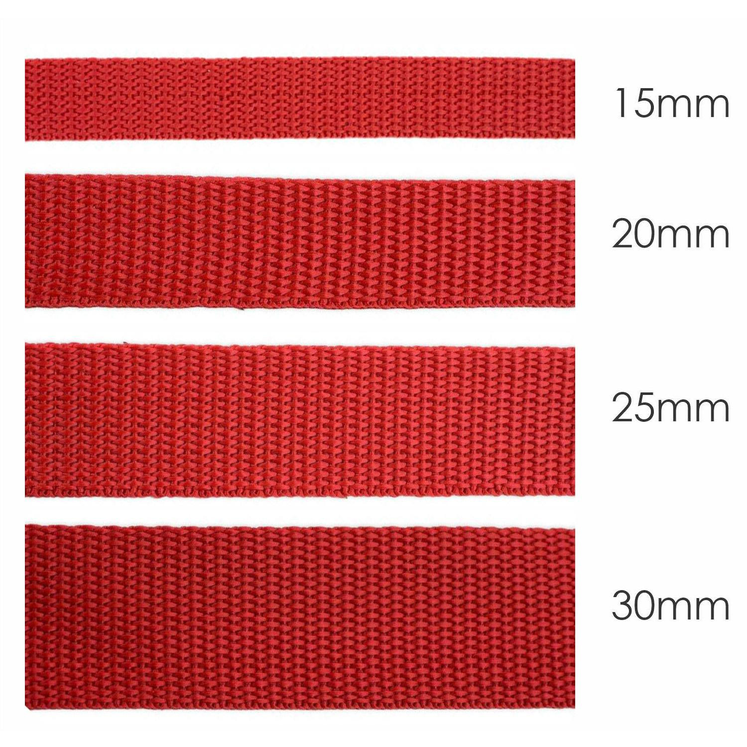 Webbing tape - RED / Choice of sizes