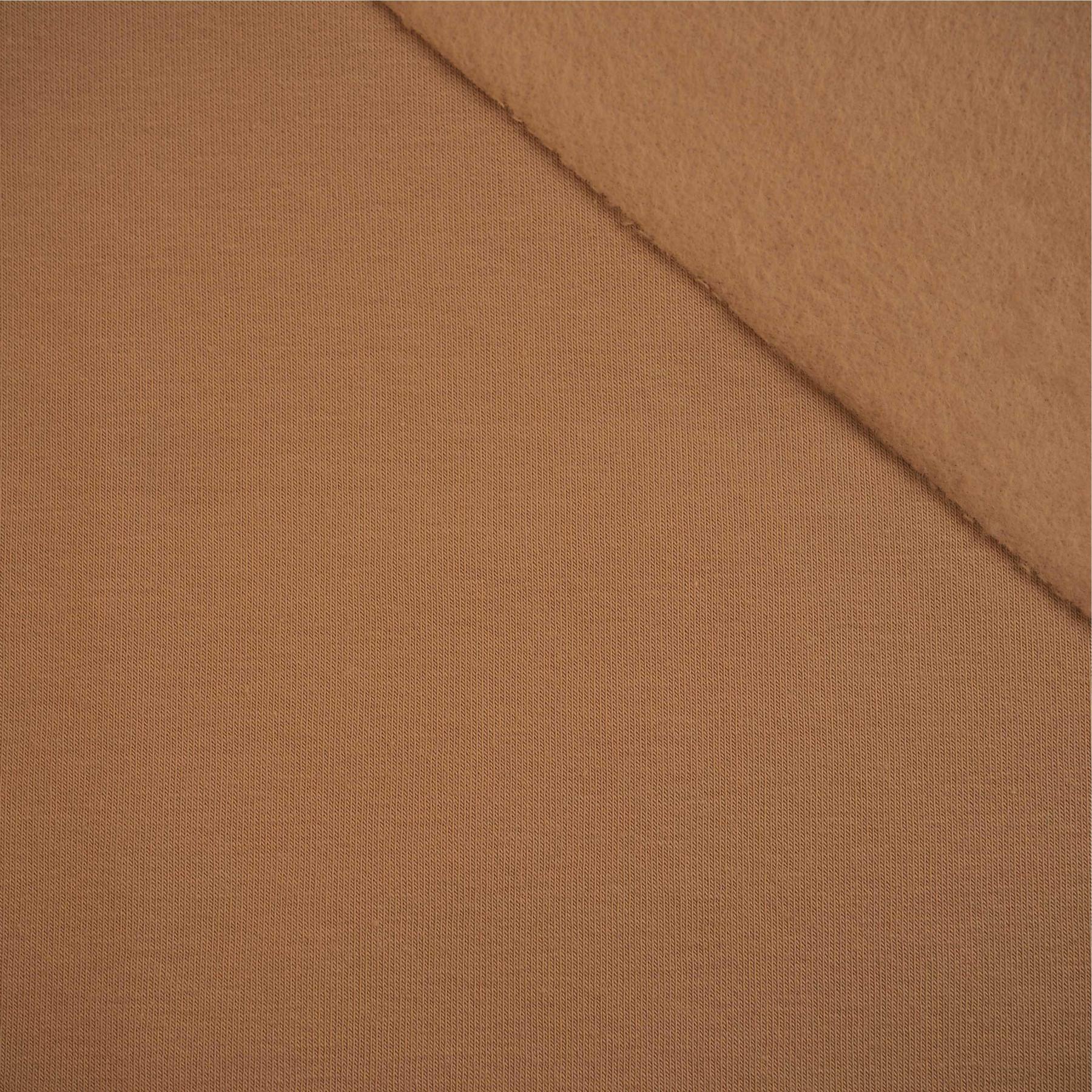 D-10 CARAMEL - brushed knitwear with elastane