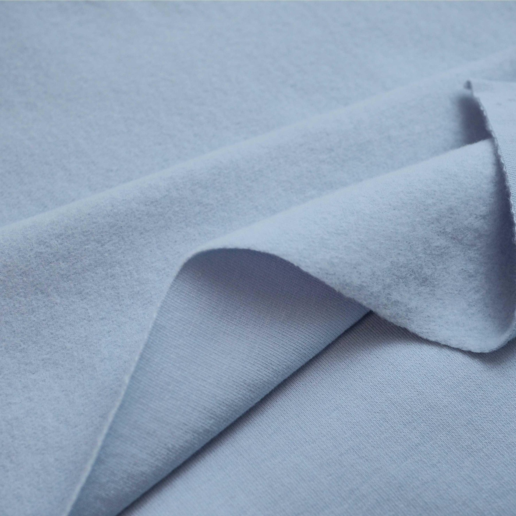 D-48 Muted blue - brushed knitwear with elastane