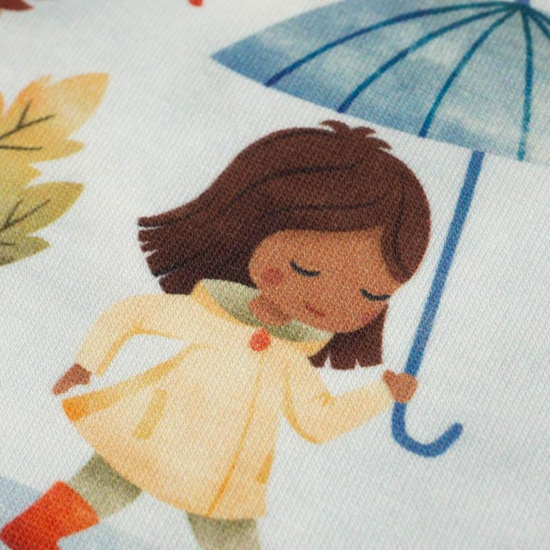 RAINY ADVENTURE (AUTUMN GIRL) - single jersey with elastane 