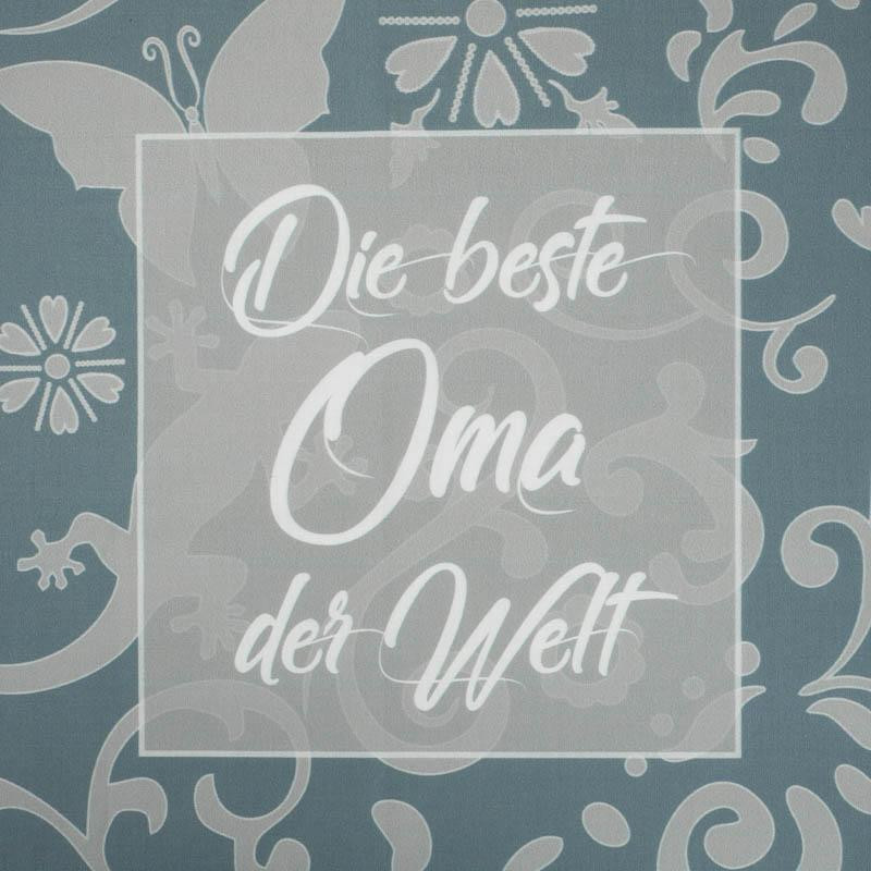 Die beste Oma der Welt/ ethno - Cotton woven fabric panel (50cmx75cm)