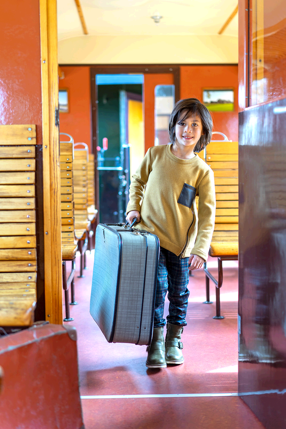 MUSTARD MELANGE - brushed sweatshirt with teddy  / alpine fleece