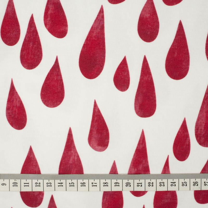 BIG DROPS (carmine) / white - single jersey with elastane 