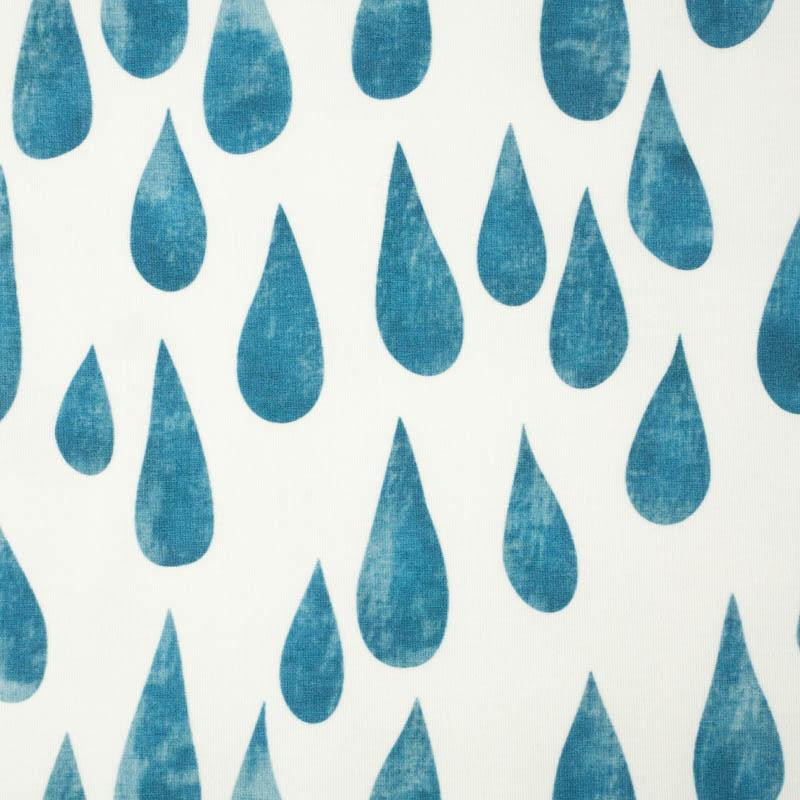 BIG DROPS (turquoise) / white - looped knit 