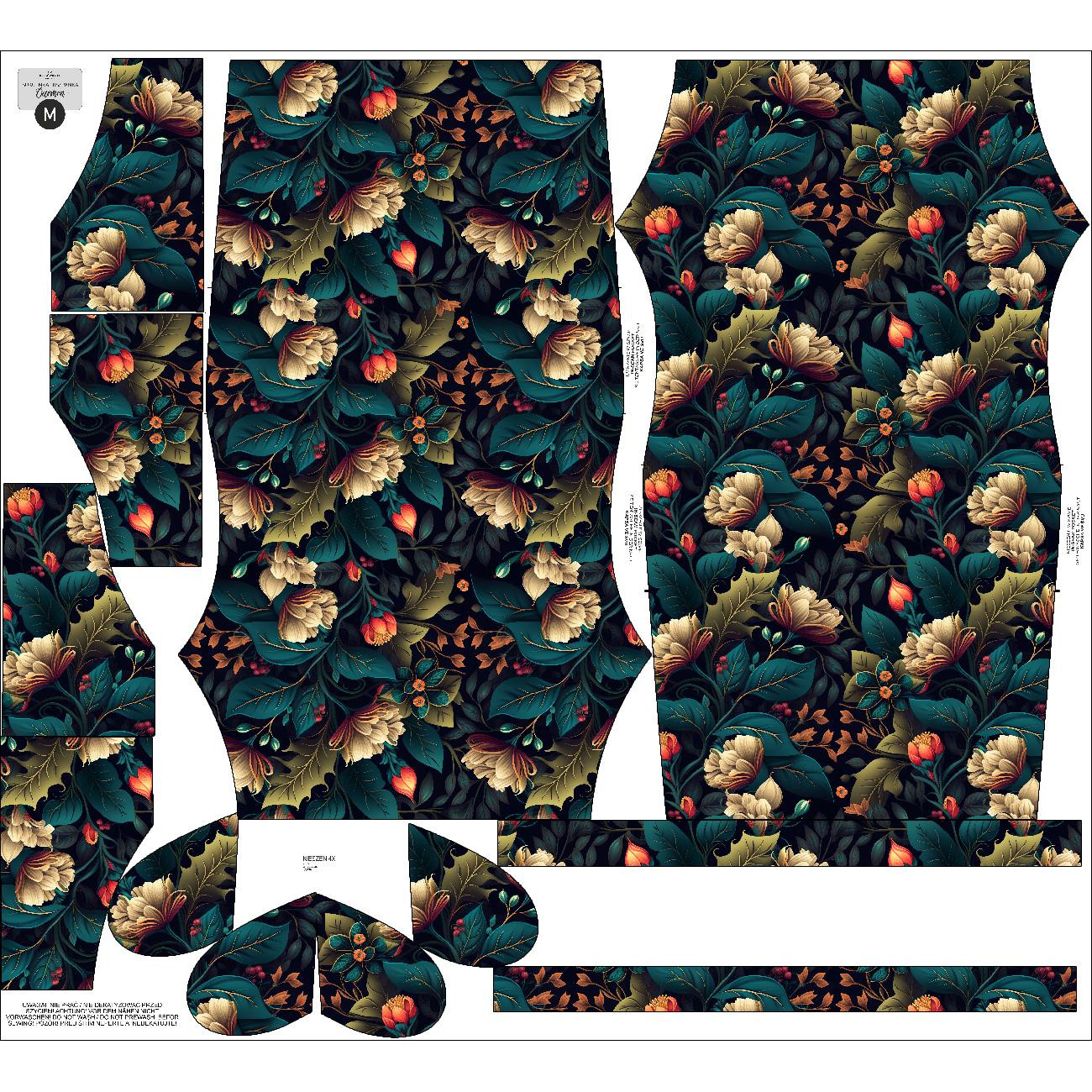 DRESS "CARMEN" - FLOWERS wz.22 - sewing set