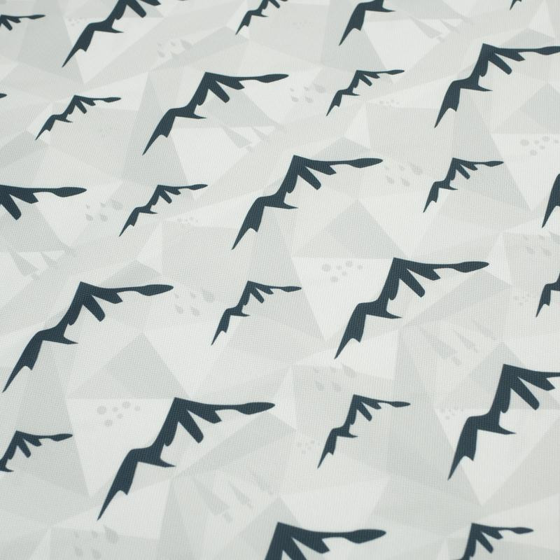 MOUNTAINS (adventure) / grey - Waterproof woven fabric