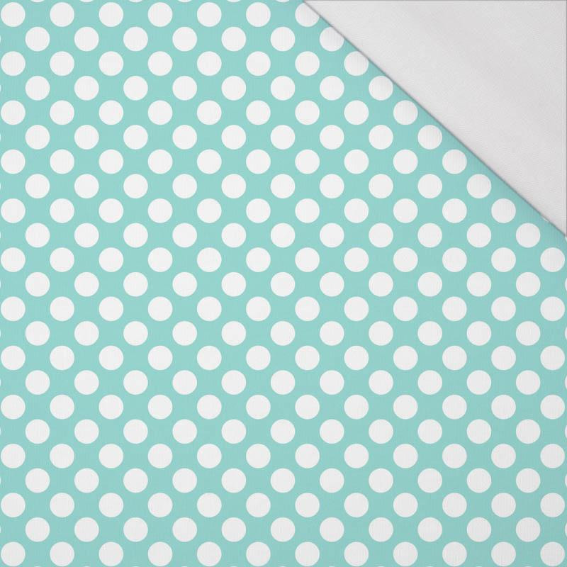 WHITE DOTS / mint - single jersey with elastane 