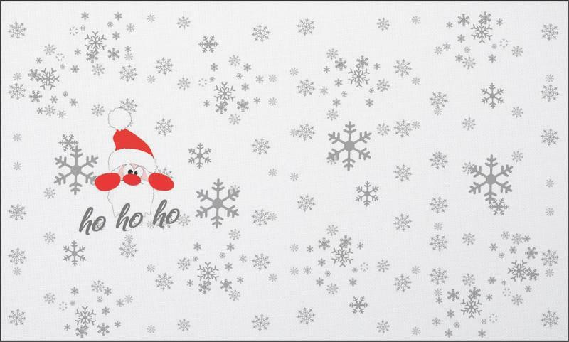 HO HO HO / white - Cotton woven fabric panel / Choice of sizes