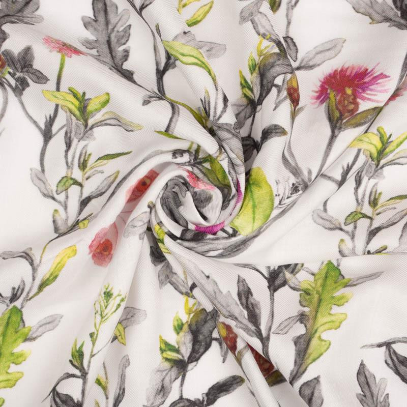 MEADOW / butterflies - viscose woven fabric