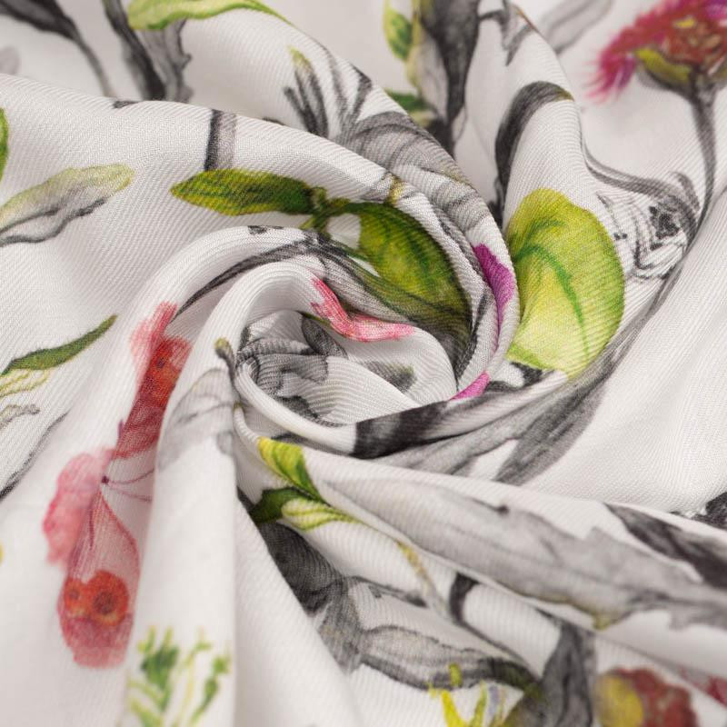 MEADOW / butterflies - viscose woven fabric