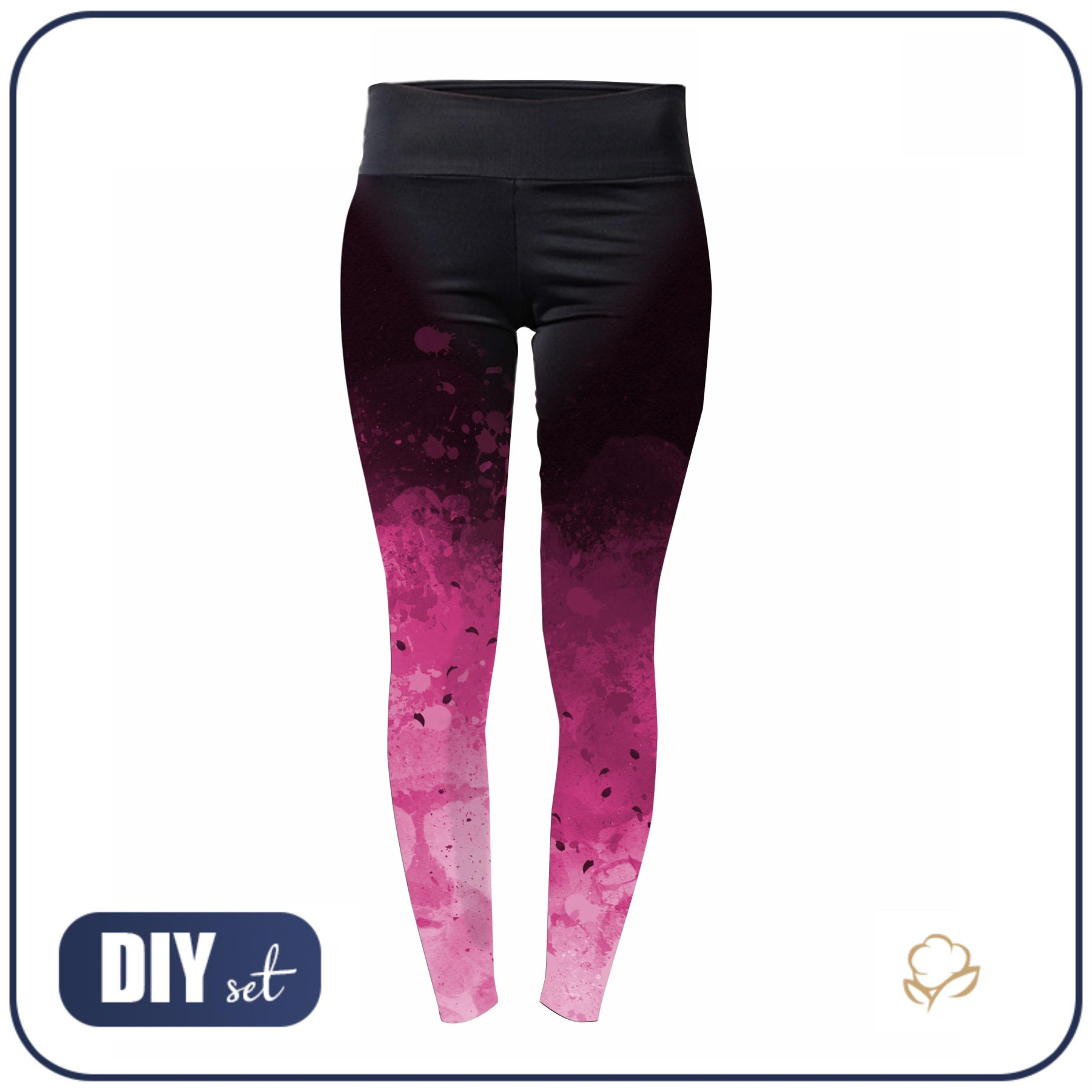 SPORTS LEGGINGS - SPECKS (fuchsia)