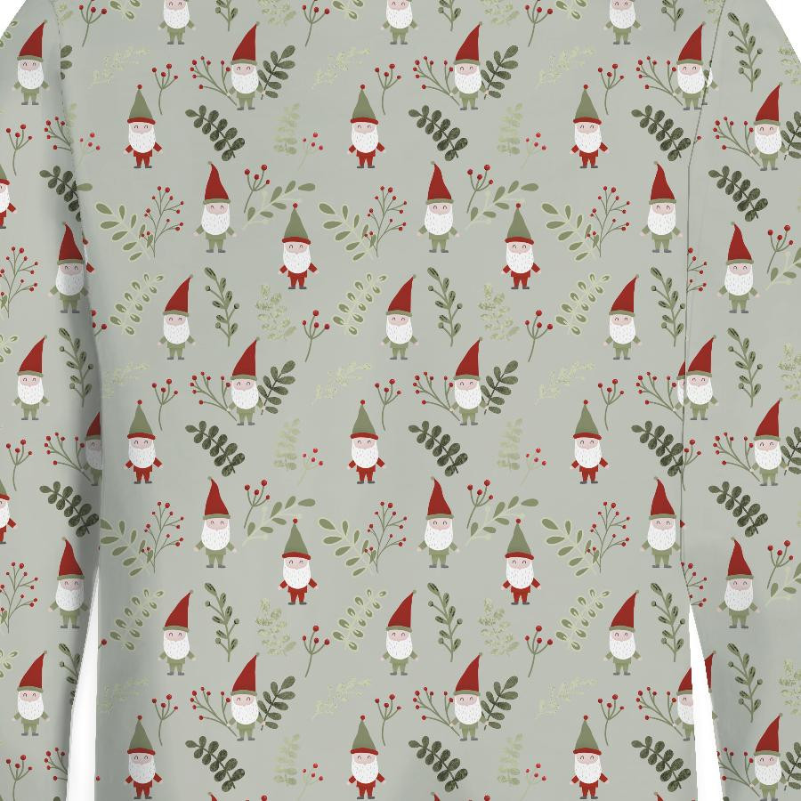 Longsleeve - DWARFS AND FERN (FOREST DWARFS) /LIGHT KHAKI - sewing set