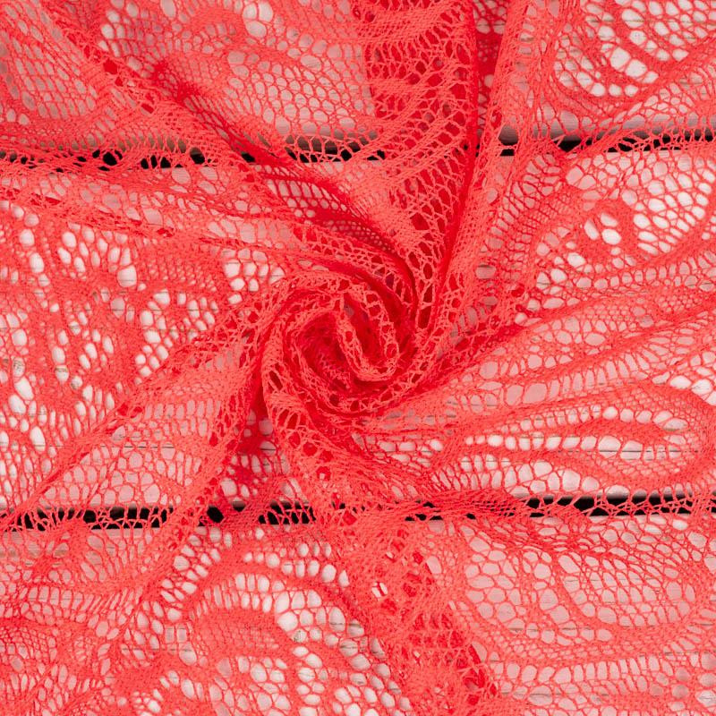 LILIES ABSTRACTION / coral - lace