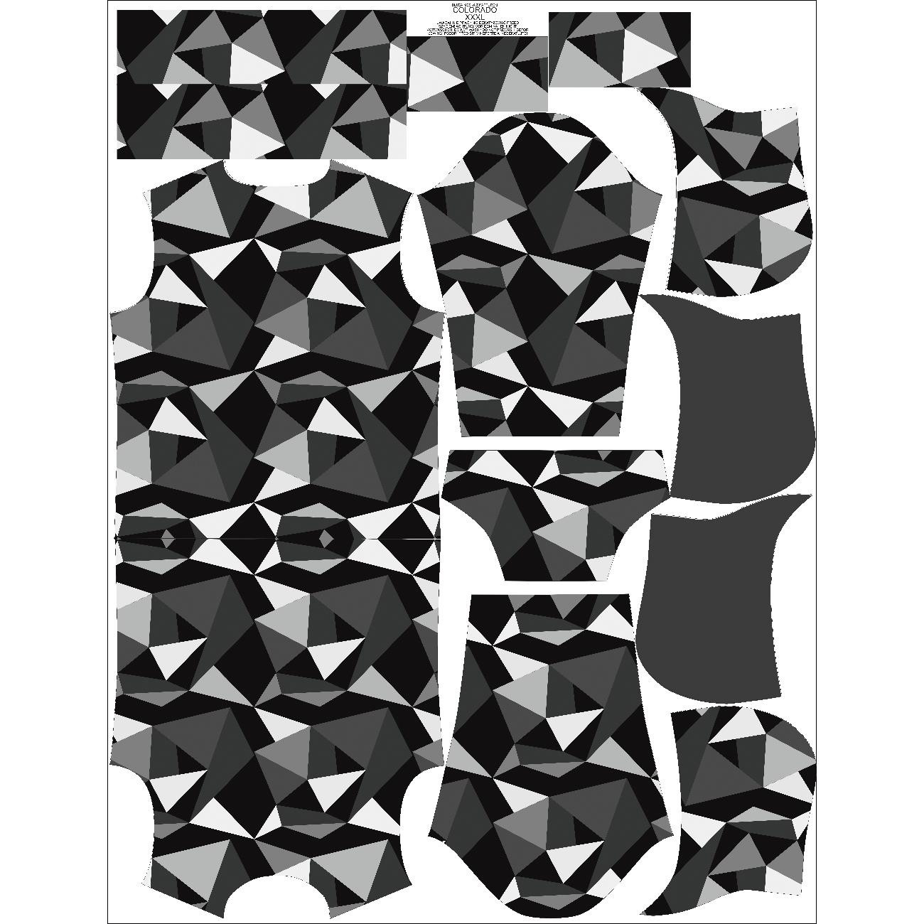 MEN’S HOODIE (COLORADO) - ICE PAT. 2 / black - white - sewing set