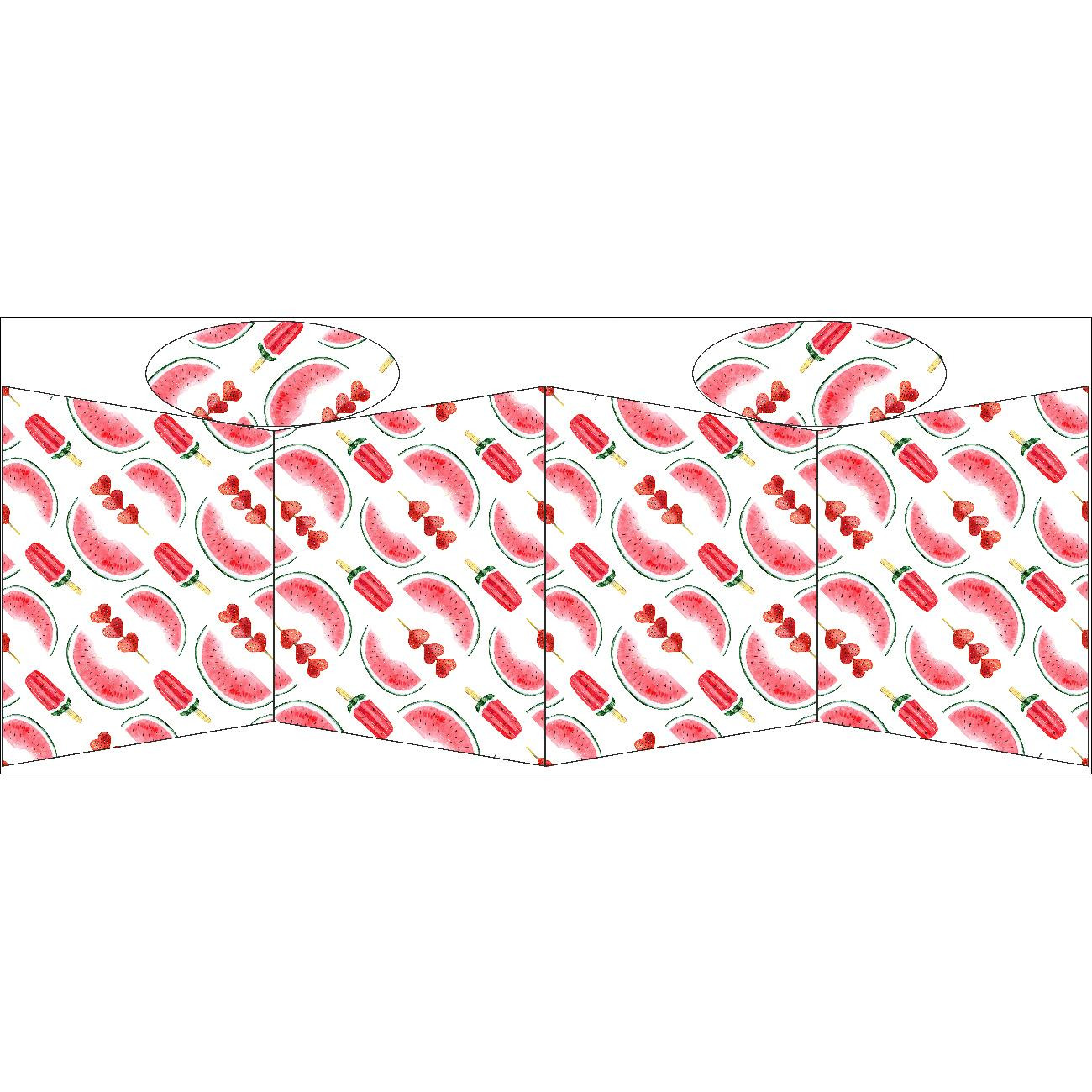 TOTE BAG - ICE CREAM AND WATERMELONS - sewing set