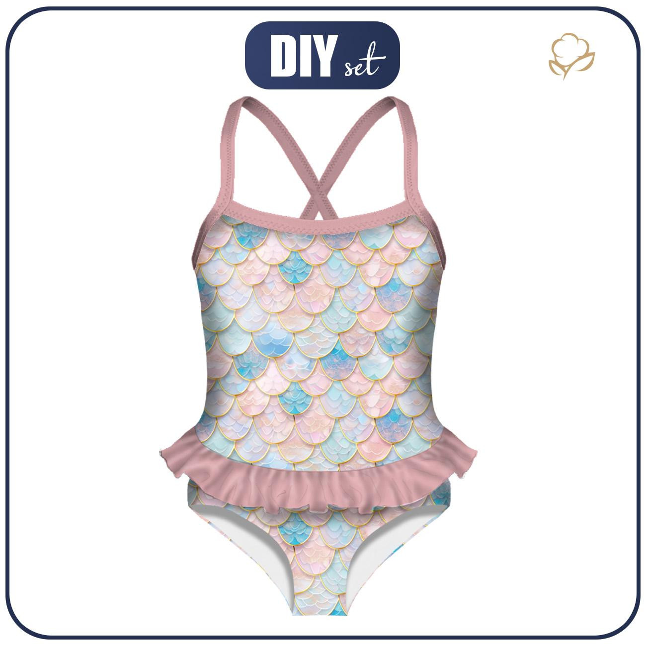 Girl's swimsuit - FISH SCALES wz. 2 - sewing set