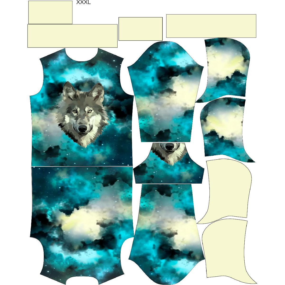 MEN’S HOODIE (COLORADO) - STARRY WOLF - sewing set 