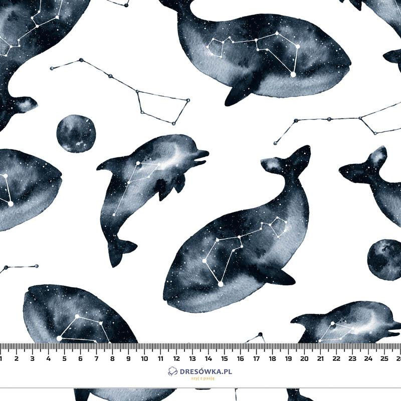 GALACTIC OCEAN (GALACTIC ANIMALS) / white - Cotton woven fabric