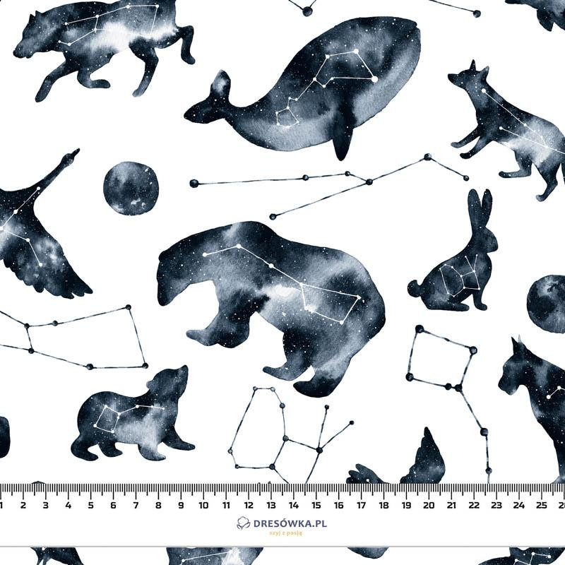 ANIMALS MIX (GALACTIC ANIMALS) / white - Cotton woven fabric