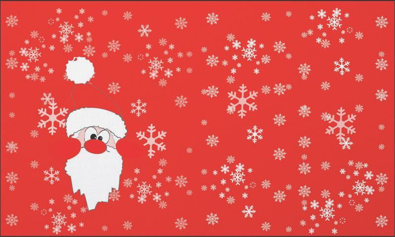 SANTA  / red - Cotton woven fabric panel / Choice of sizes