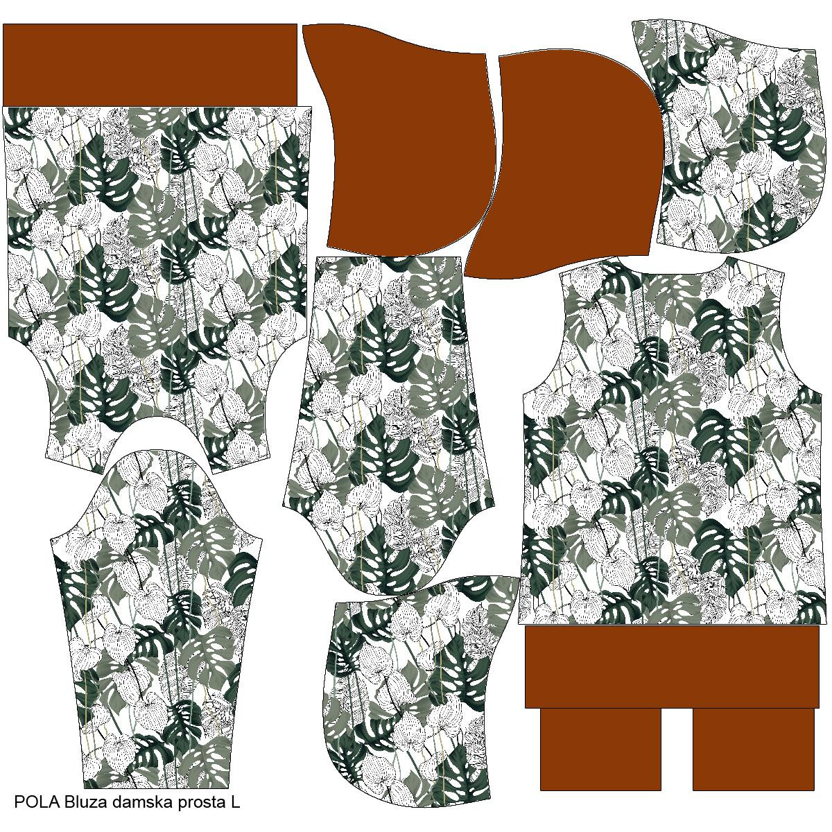 CLASSIC WOMEN’S HOODIE (POLA) - MONSTERA 3.0 - looped knit fabric 
