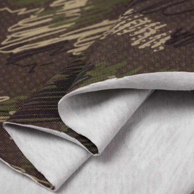 CAMOUFLAGE - scribble / brown - single jersey with elastane 