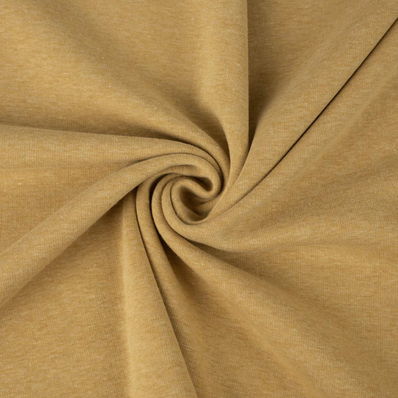MUSTARD MELANGE - brushed sweatshirt with teddy  / alpine fleece
