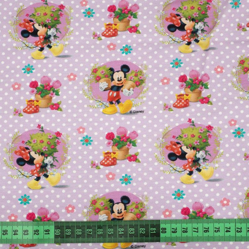 MIKI MOUSE / flowers - single jersey TE210