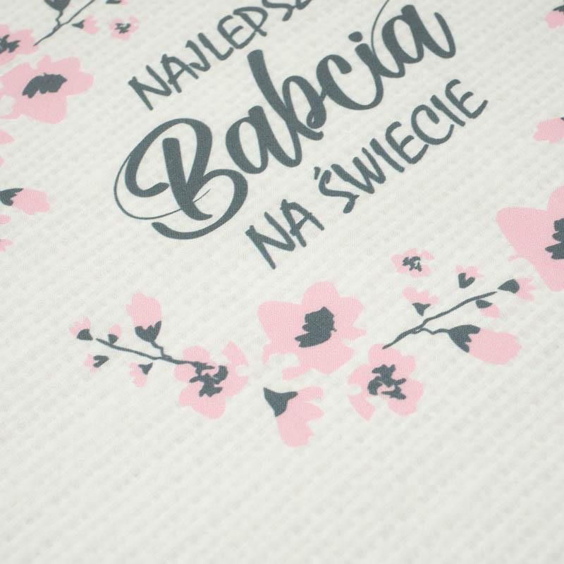 Najlepsza Babcia na Świecie/ canvas - Cotton woven fabric panel (50cmx75cm)