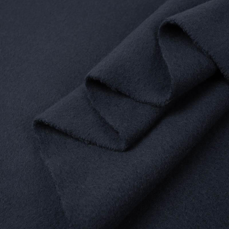 NAVY - Double-sided cotton fleece