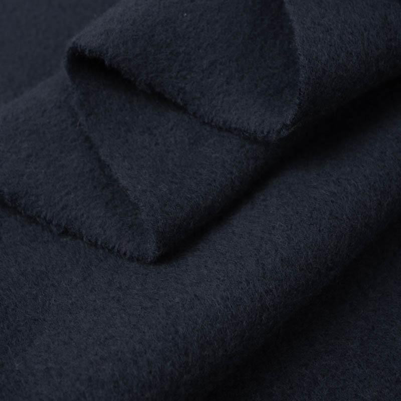 NAVY - Double-sided cotton fleece