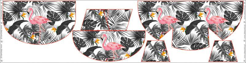 HIP BAG - FLAMINGOS WITH LEAVES 2.0 / Choice of sizes