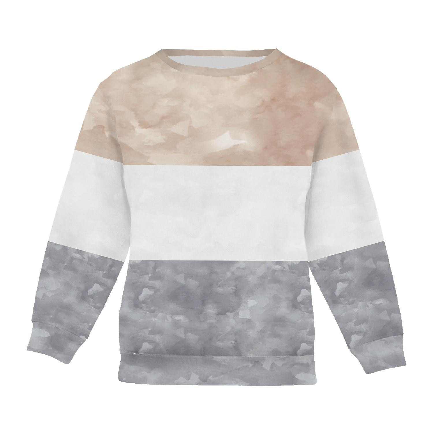 CHILDREN'S (NOE) SWEATSHIRT - CAMOUFLAGE pat. 2 / STRIPES - sewing set