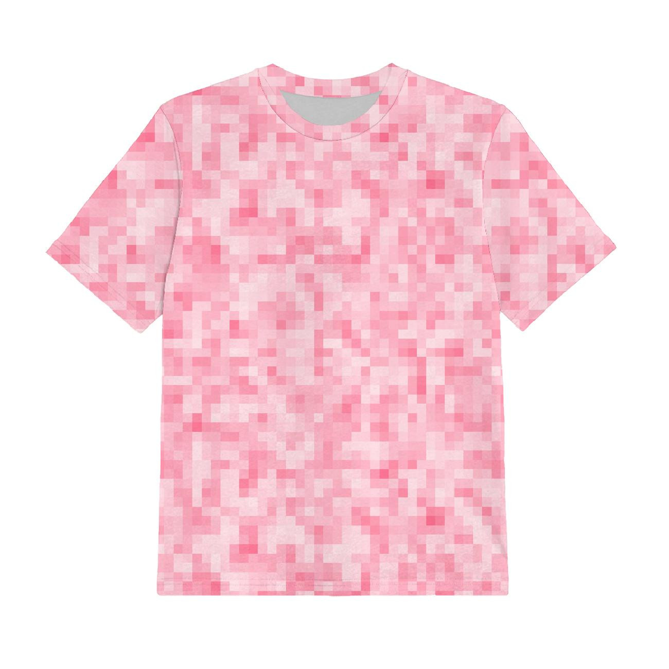 KID’S T-SHIRT - PIXELS pat. 2 / pink - single jersey