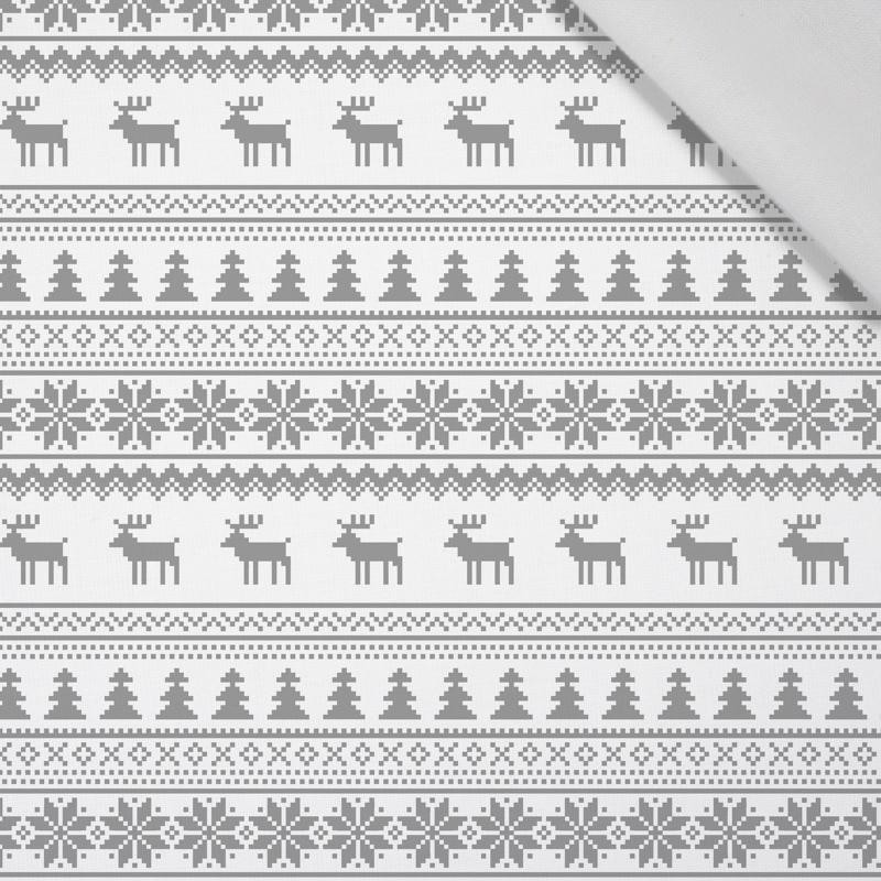 REINDEERS PAT. 2 /  light grey - Cotton woven fabric