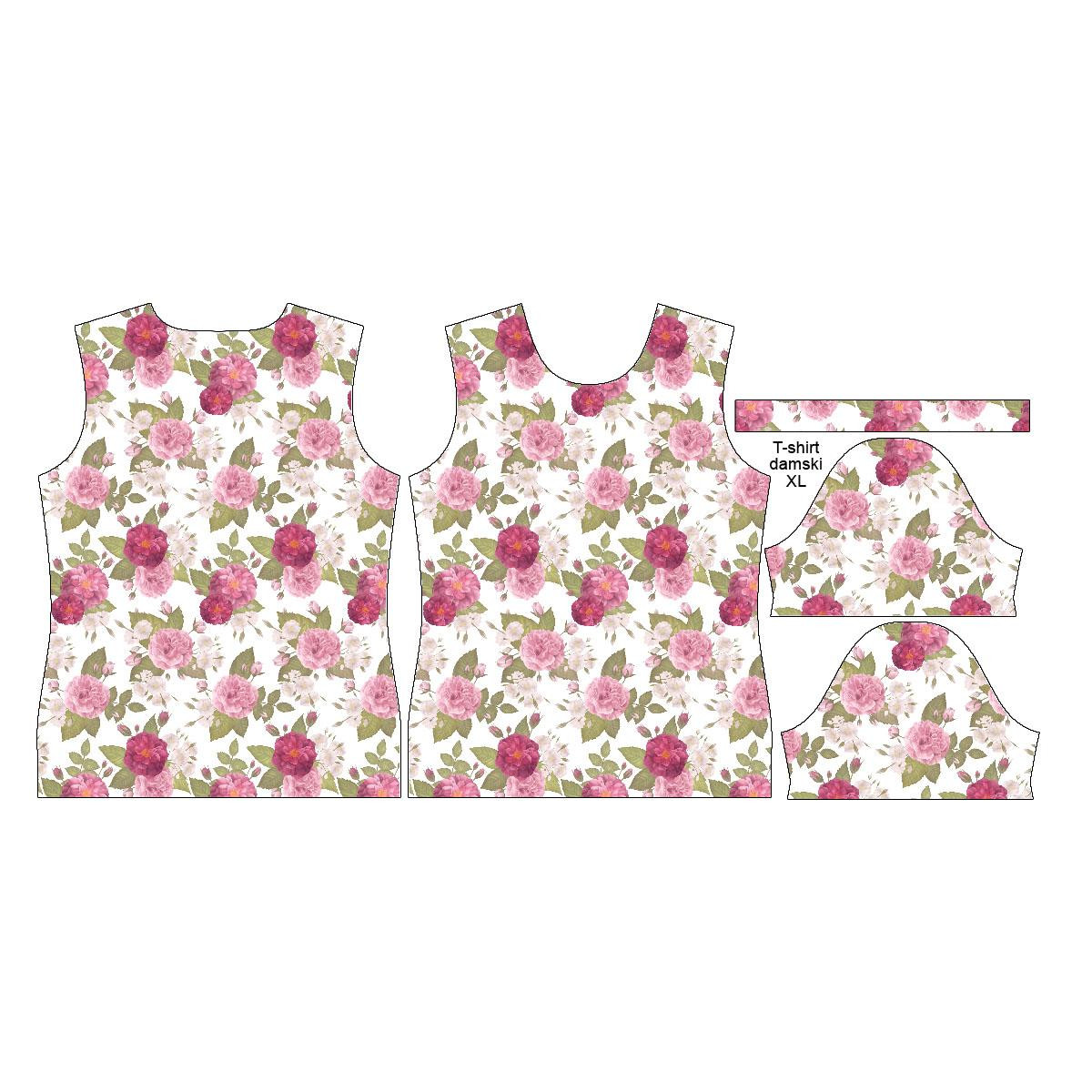 WOMEN’S T-SHIRT - ROSE GARDEN / white - single jersey