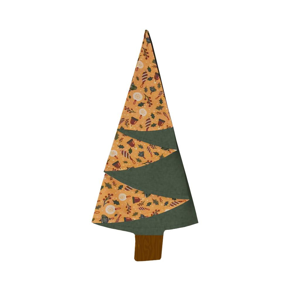 CHRISTAS NAPKINS “CHRISTMAS TREES” - CHRISTMAS MIX pat. 3 / green - Cotton woven fabric