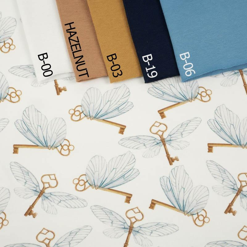 WINGED KEYS (MAGIC SCHOOL) - looped knit fabric