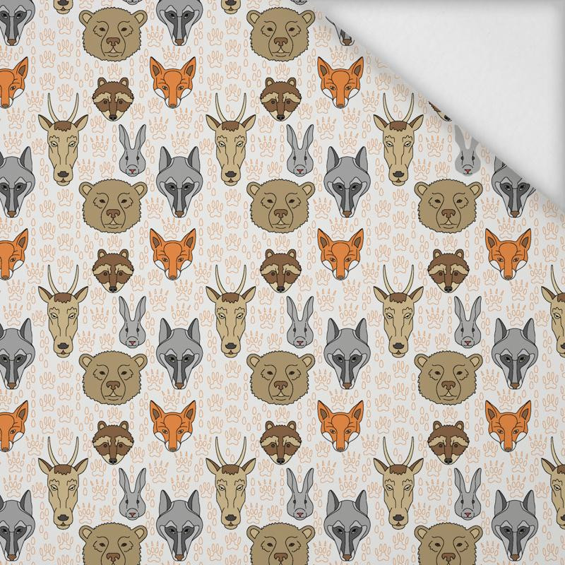 FOREST ANIMAL TRACK / white - softshell