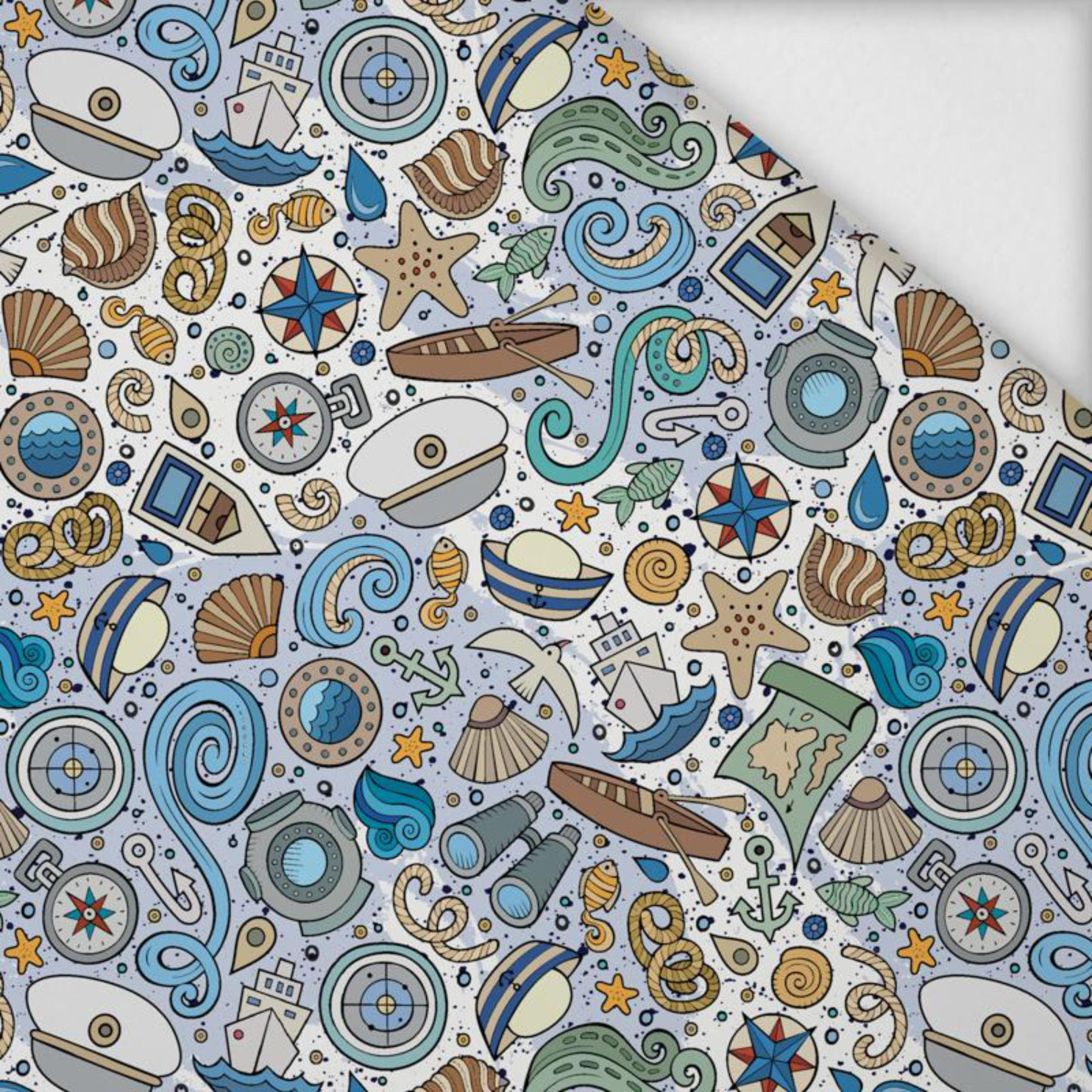 IN THE SEA / white - Upholstery velour 