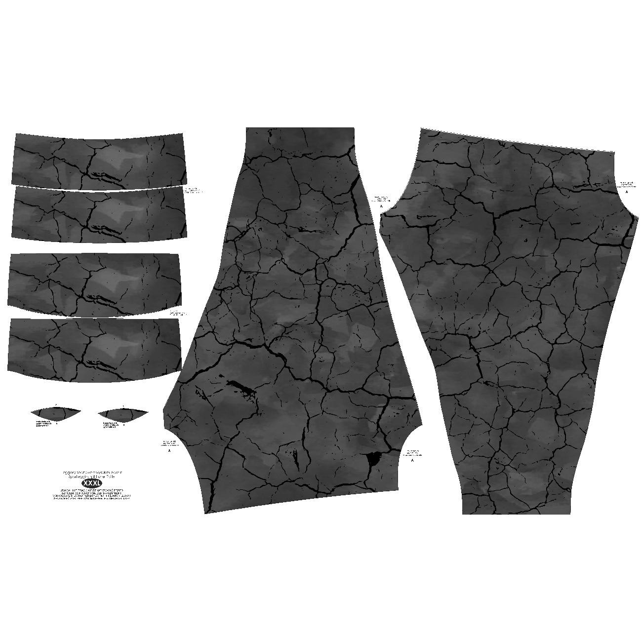 SPORTS LEGGINGS -  SCORCHED EARTH (black)