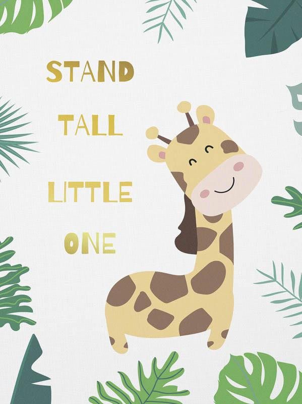 STAND TALL LITTLE ONE (WILD & FREE) - Cotton woven fabric panel