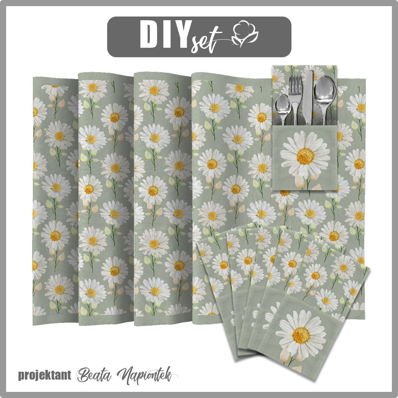 NAPKINS AND RUNNER - DAISIES - sewing set