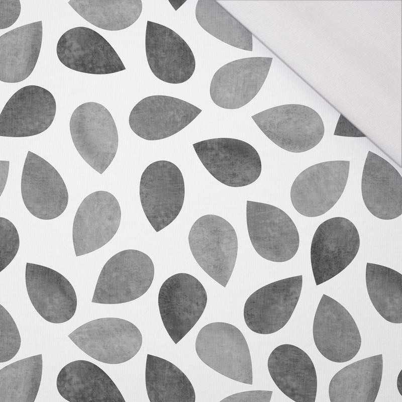 BIG LEAVES MIX / grey  - single jersey with elastane 