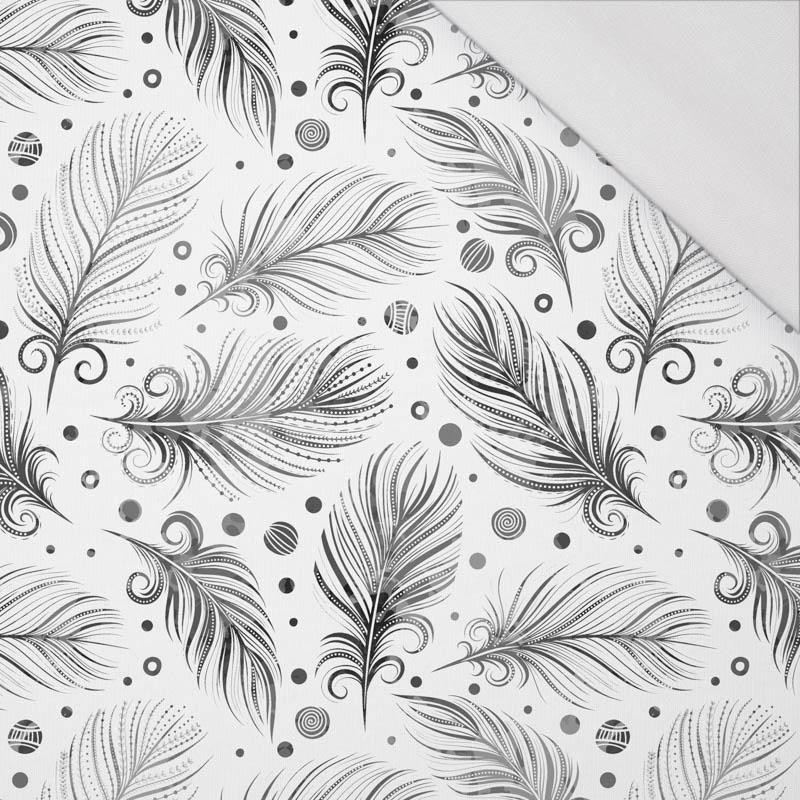 GREY FEATHERS (GREY) / white - single jersey with elastane 